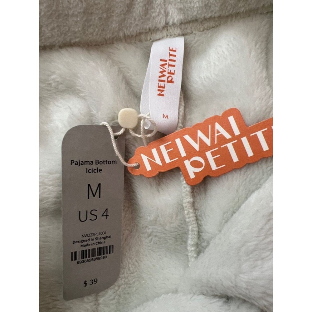 Neiwai Icicle Joggers Petite M Cozy Lounge Pants NWT Pale Green Soft - Picture 5 of 11